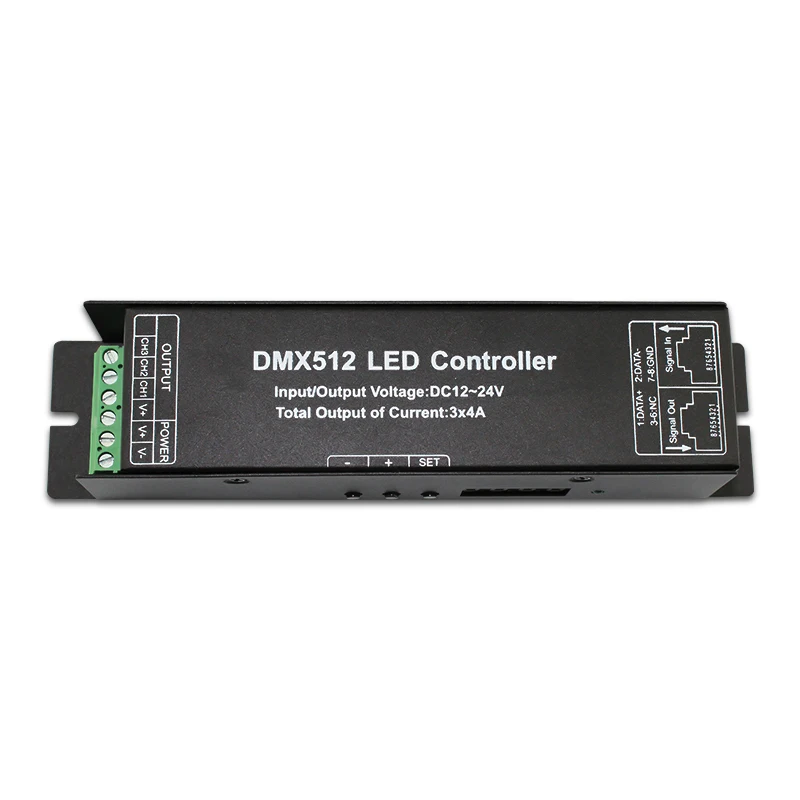 YLSTAR DC12-24V RGB RGBW 3 канала 4 12A 16A 144 Вт 288 192 384 цифровая трубка DMX512 Декодер контроллер