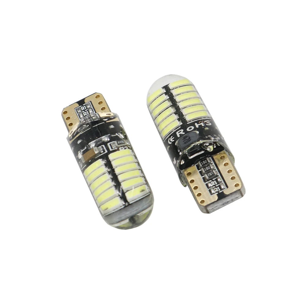 YSY 10 шт. T10 W5W светодиодный силиконовый гелевый свет 194 168 3014 24SMD светодиодные