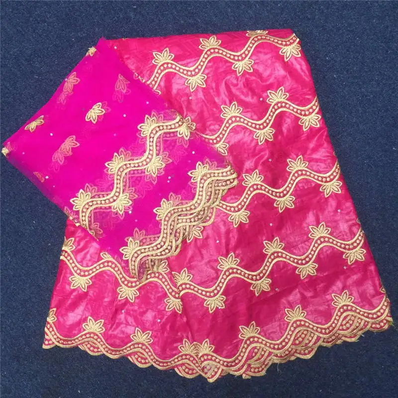 Белый бисером Базен Riche ткань африканская Вышитые с 2 ярдов Французский кружевной