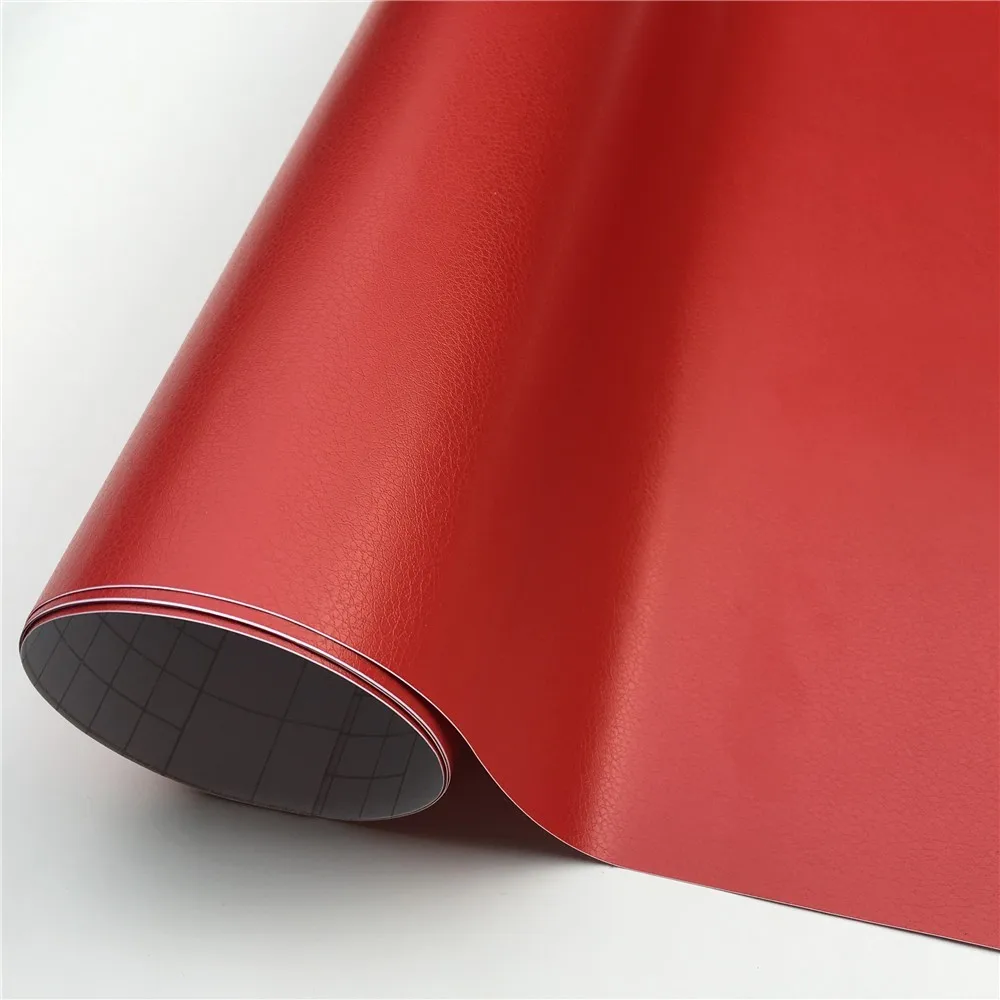 

Red Leather Vinyl Wrap Sheet Film DIY PVC Interior Decoration Film Automobile Motorcycle Dashboard Bike Console Decal Wrap