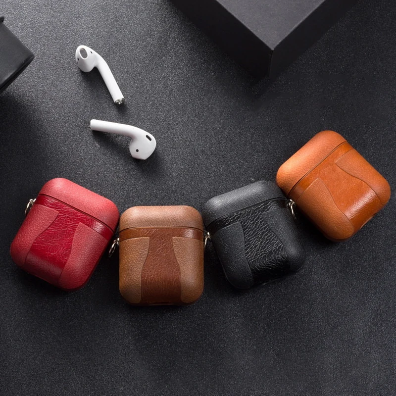 Аксессуары для Airpods чехол кожаный Apple Earpods защитный | Электроника