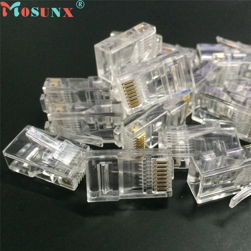Заводская цена MOSUNX 10 шт. Cat5 Cat5e сетевой разъем rj45 металлический Кабель модульный