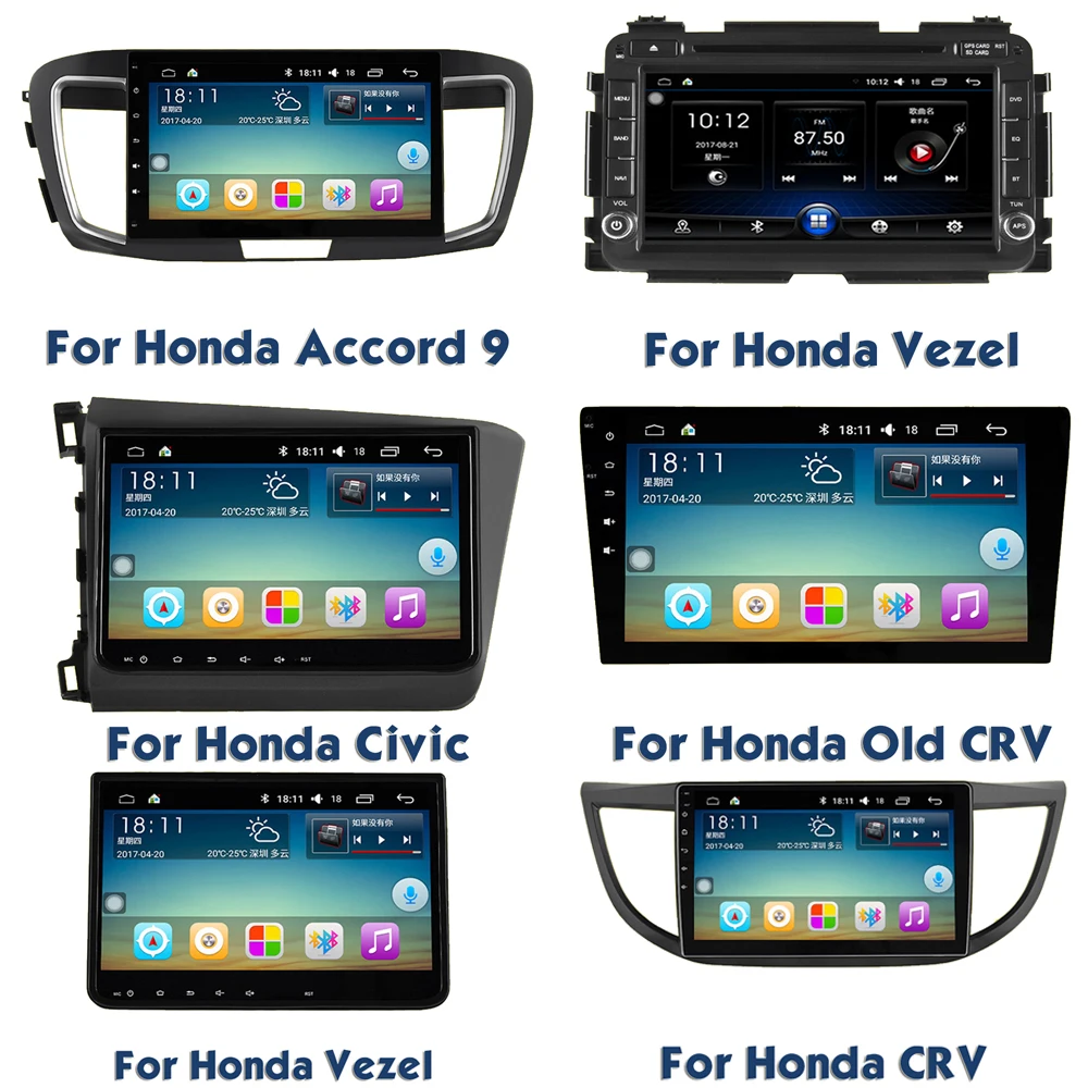 Panlelo для Honda Android Авторадио четырехъядерный 10/9 дюймов с Bluetooth Wifi Accord 2003 2007