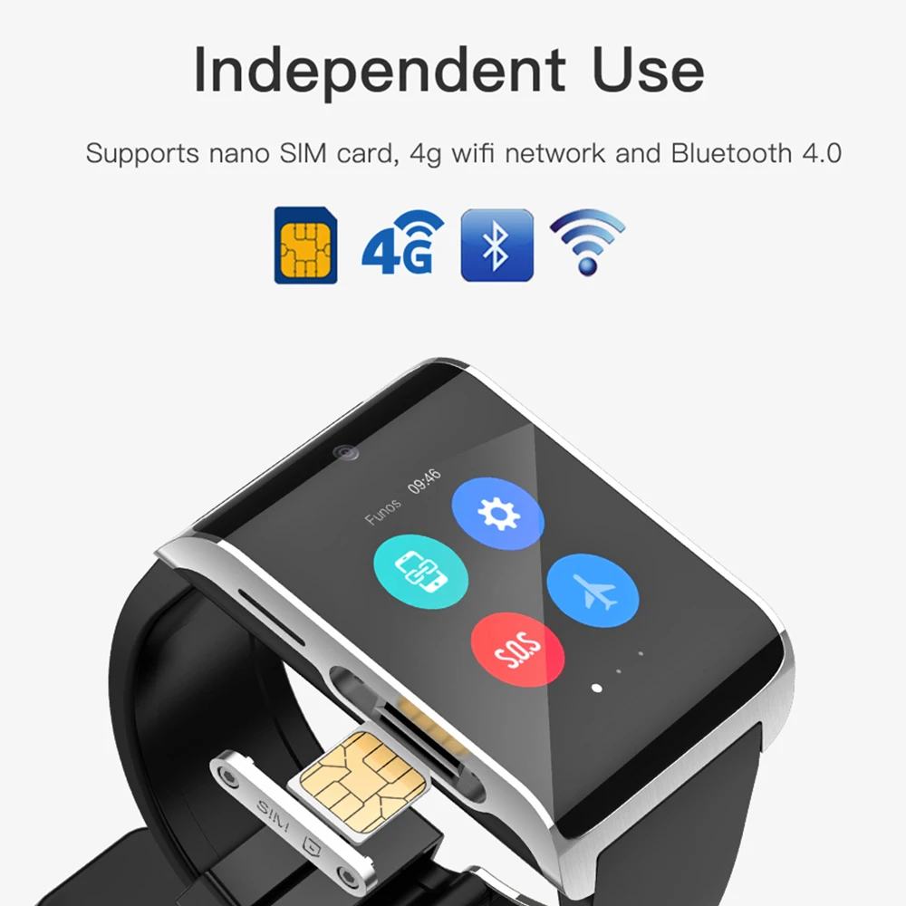 Makibes DM2018 4G Для мужчин Bluetooth Smartwatch телефонов 1G RAM 16G ROM gps Wi-Fi сердечного ритма