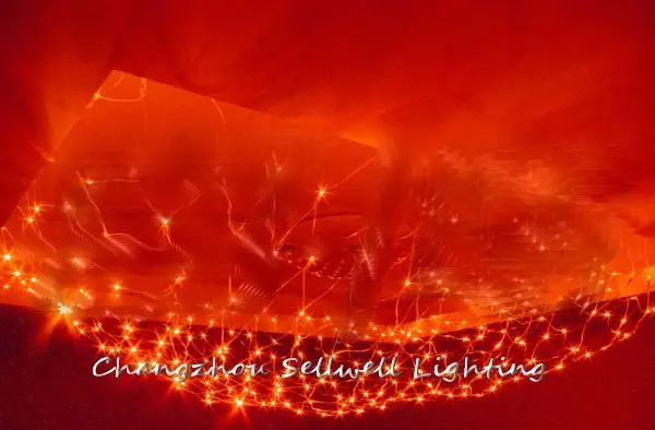 

GREAT!LED christmas lighting ceiling decoration 1.5*1.5m red net lamp H144