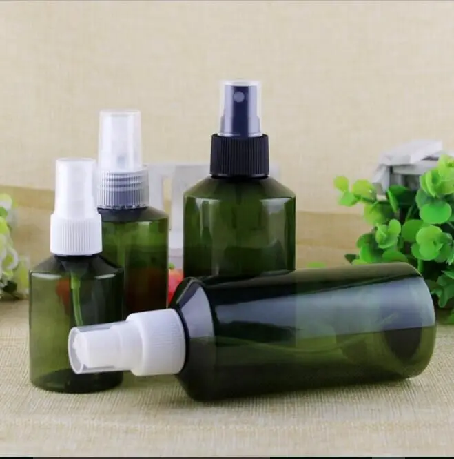 30PCS Free Shipping 50ML 100ML 150ML 200ML Green Lucency Plastic Spray Empty Perfume Bottle Toner Product Cosmetic Containers | Красота и