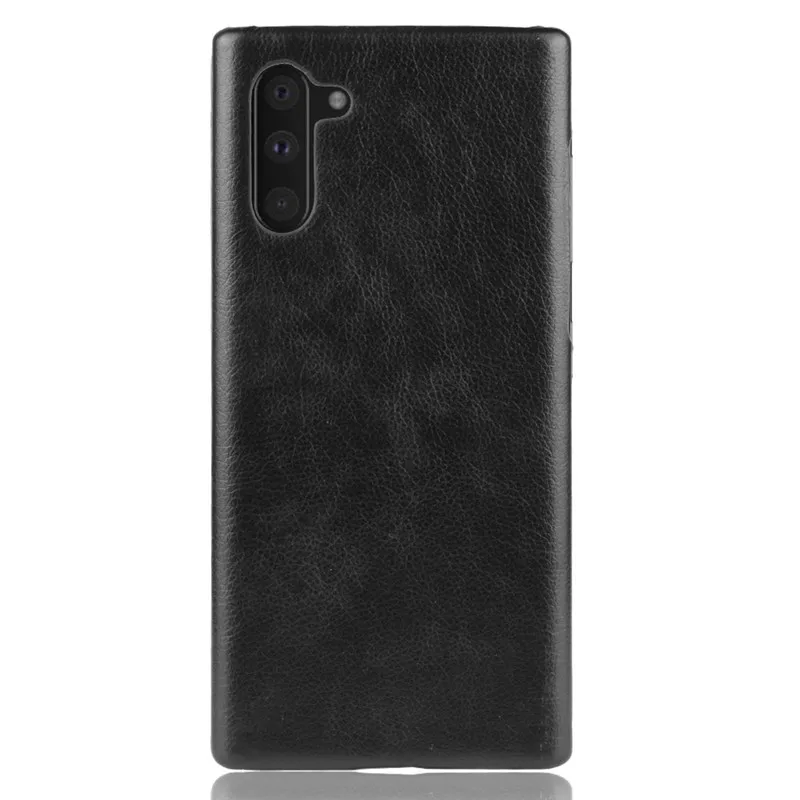 Чехол для samsung Galaxy Note 10 Роскошный чехол из искусственной кожи личи Твердый