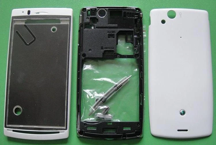 Для Sony Xperia Arc S LT15i LT18i X12 Корпус Передняя рамка корпуса + объектив камеры стеклянная