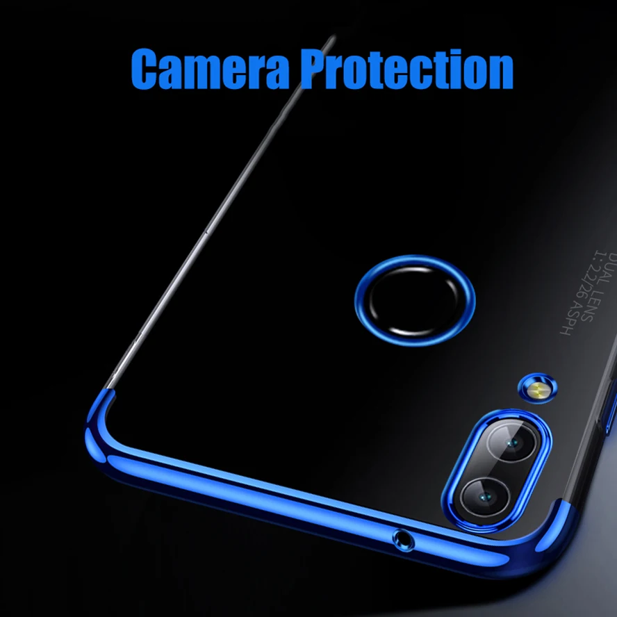 Чехол MUCHI для Huawei Honor 10 Lite Роскошный прозрачный мягкий чехол накладка с лазерным