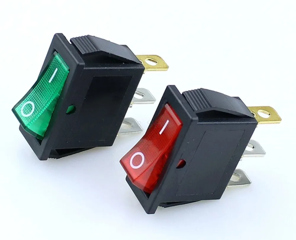 KCD3 On Off 3Pin клавишный выключатель DPST 15A/20A 250V/125VAC KCD3|cover rocker switch|on/off switchkcd3 switch |