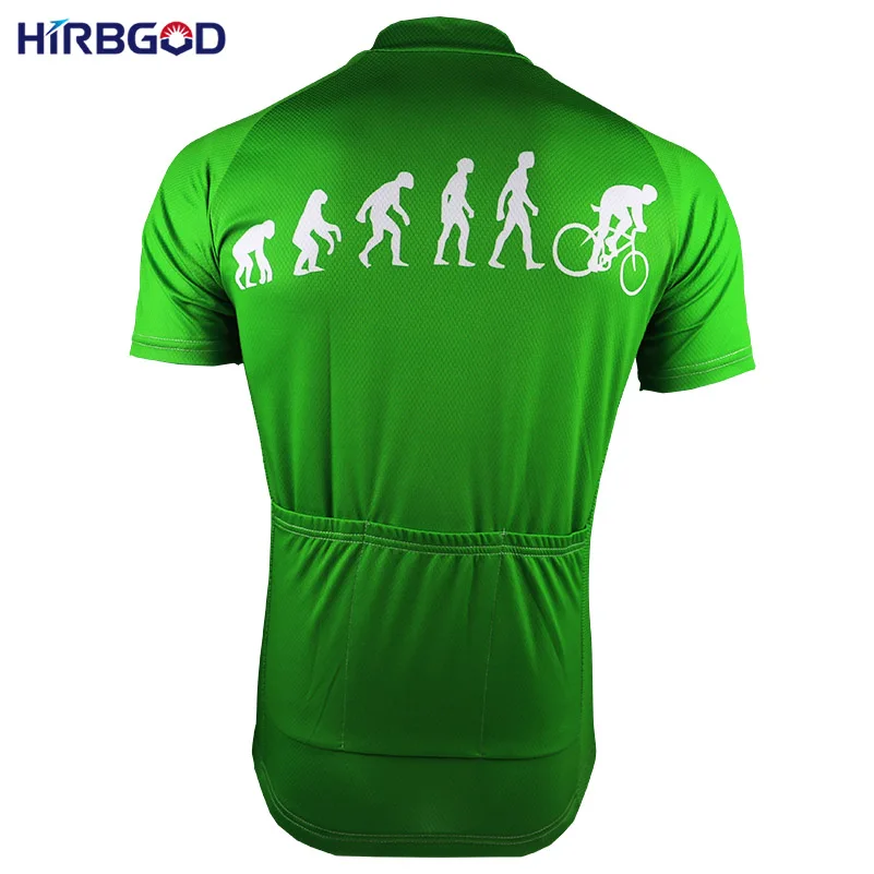 HIRBGOD мужские зеленый Evolution Велоспорт Джерси с коротким рукавом лето Дорога Спорт