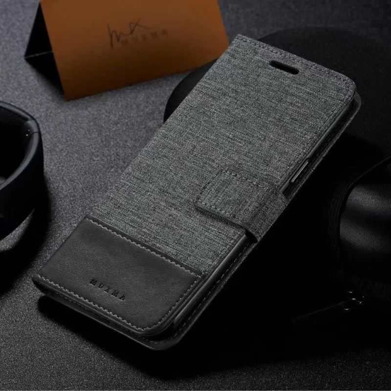 Muxma для Motorola Moto G5 XT1685 XT1672 G4 плюс X4 M XT1662 флип чехол бумажник роскошные холст кожаный