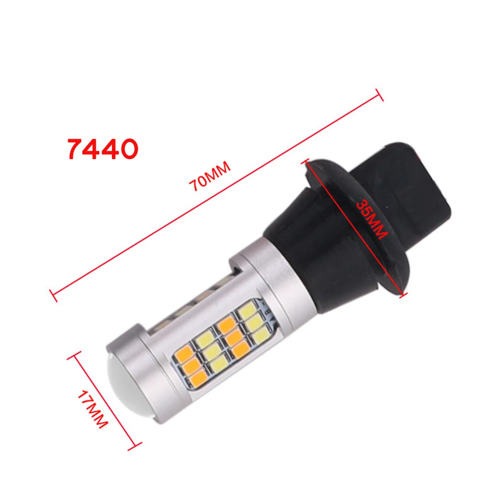 2 шт. 1156/7440 2835SMD 42 светодиодная двухцветная сигнальная лампа заднего хода DRL с