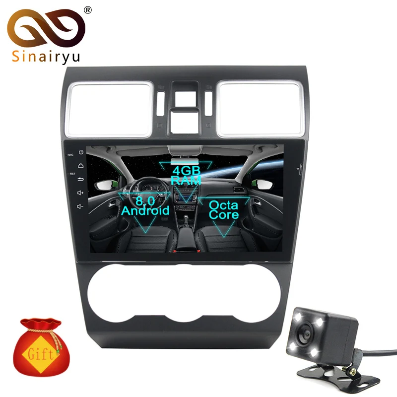 Sinairyu 9 дюймов Android 8 0 Core 4G ram автомобильный DVD gps для Subaru WRX Forester 2014 2015 2016 Вай Фай