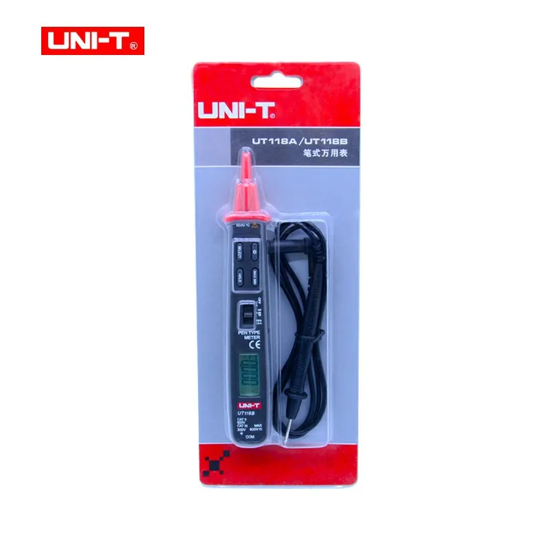 Uni-t Ut118B Digital Ammeter Multimeter 3000 Counts Ac/dc Ef Function Pen Type Digital Multimeters Meter Detector tester