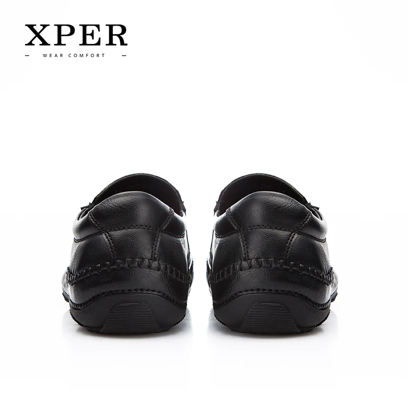 XPER Brand Fashion Spring Men Flats Casual Shoes Slip-on Mocassins Black Loafers Breathable Comfort Big Size #YMD86795BL | Обувь