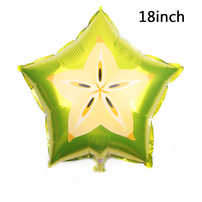 18inch balloon4 10 шт. 7 дюймов ананас, банан, клубника, арбуз, бумажная тарелка, детский Декор на день рождения, Гавайские принадлежности для тематической вечеринки - Цвет: 18inch balloon4