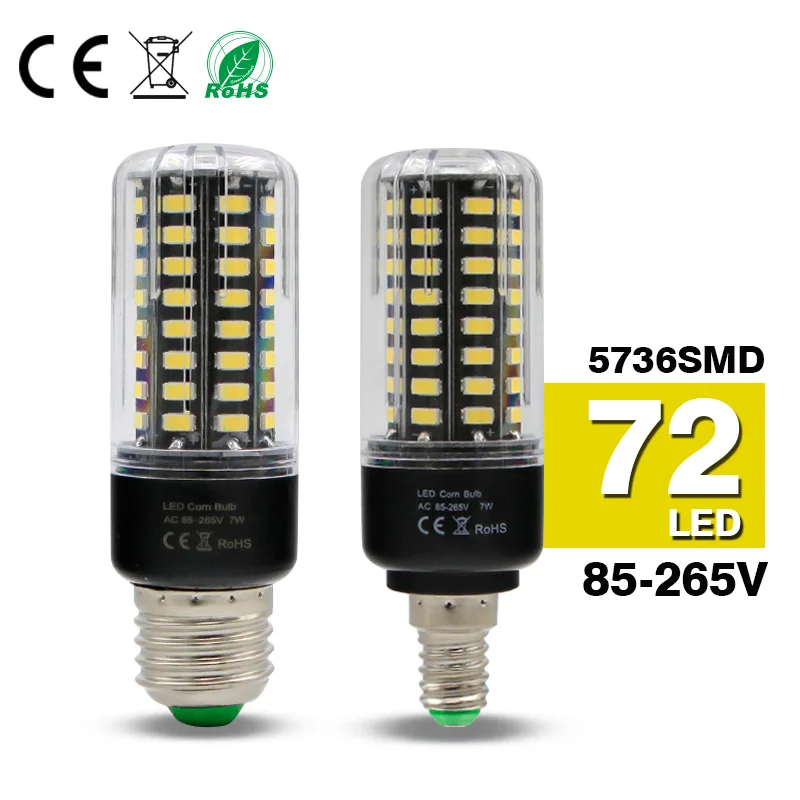 Супер яркая высокомощная Светодиодная лампа E27 E14 110V 220V SMD 5730 15w 12w 9w 7w 5w 3w