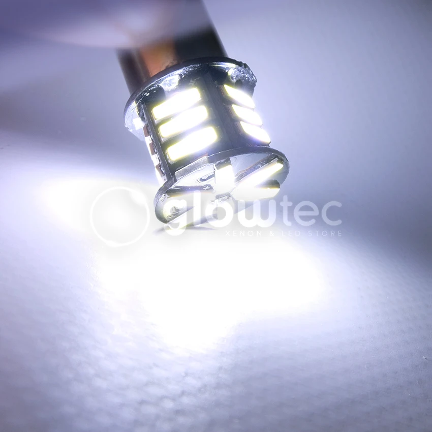 1 шт. ba15s 1156 21smd 7020 автомобильная светодиодная лампа p21w яркая белая/красная GLOWTEC |