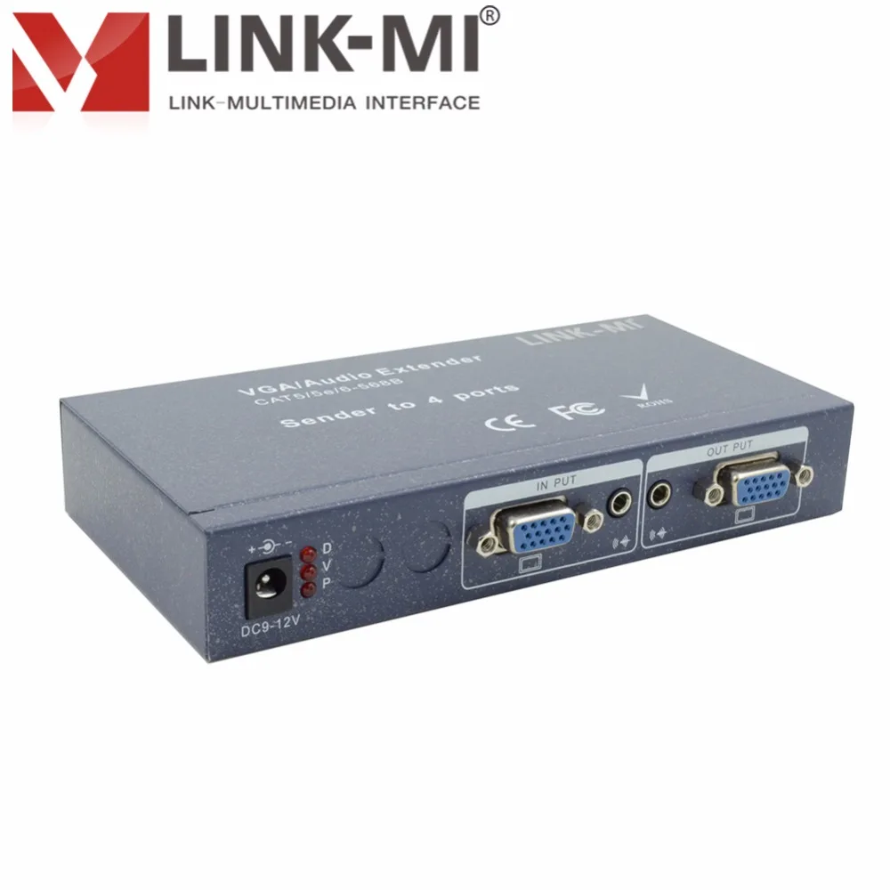 LINK-MI 4 порта VGA удлинитель для передатчика над одним кабелем Cat5 UTP до 100 м200 м300 м 1920x1080 с локальным VGA контуром (art.: 79abe75af) - 79abe75af