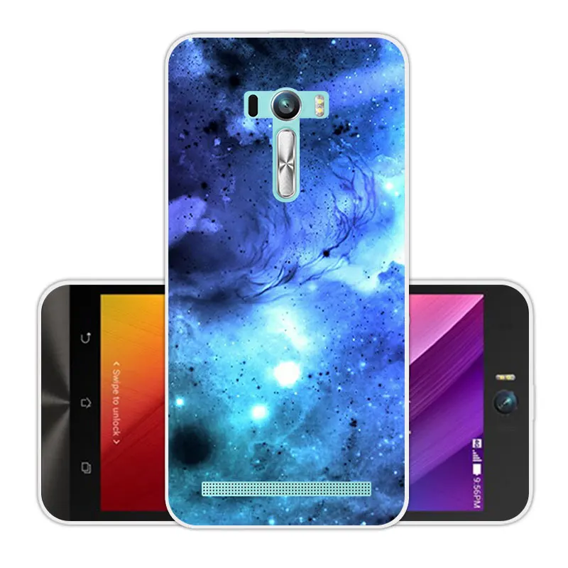 Силиконовый чехол для Asus Zenfone Selfie ZD551KL мягкий ТПУ телефона 5 дюйма чехлы Marbles