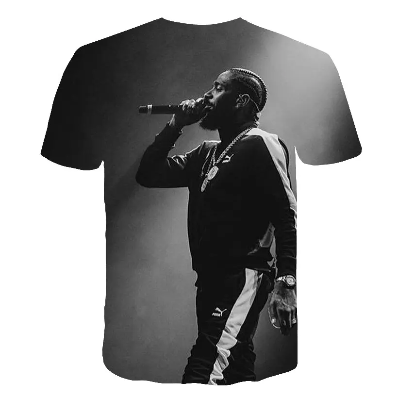 Короткая футболка с принтом Rapper nipsey hussle, Мужская/женская футболка в стиле Харадзюку, хип-хоп, футболка с коротким рукавом, крутая уличная одежда nipsey hussle