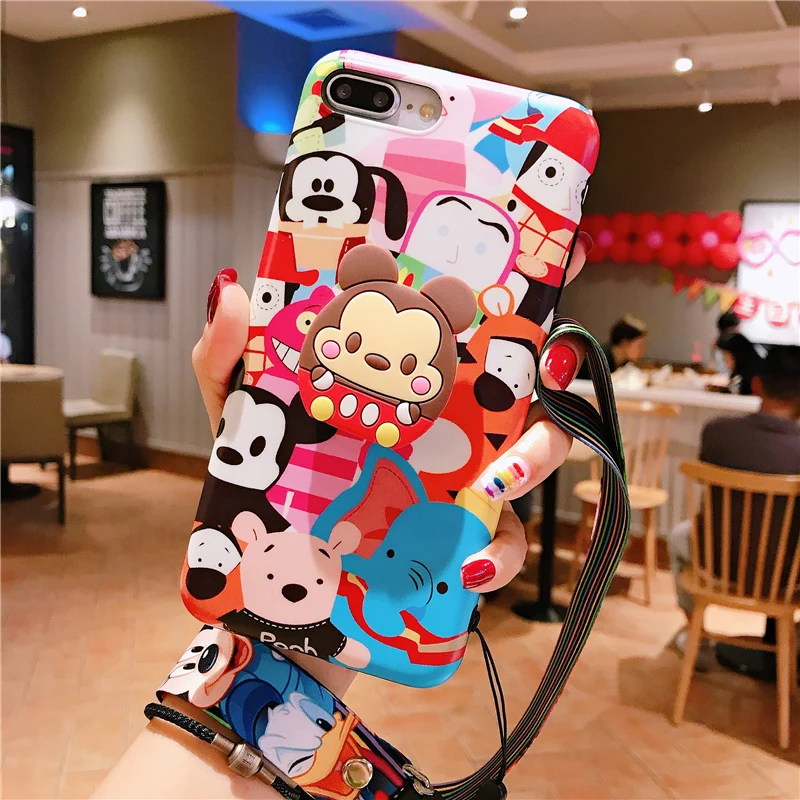 3 шт. чехол Sam S10 plus toy Zoo, мягкий чехол с милым рисунком для samsung S9 S8 note8 note 9 A8S A9S+ подставка+ ремешок