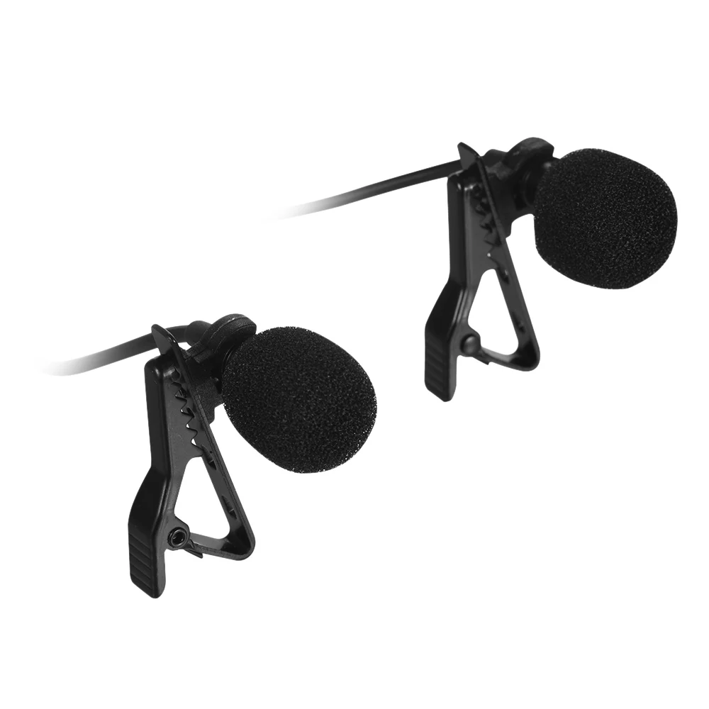 USB-микрофон Andoer петличный с двумя головками | Электроника