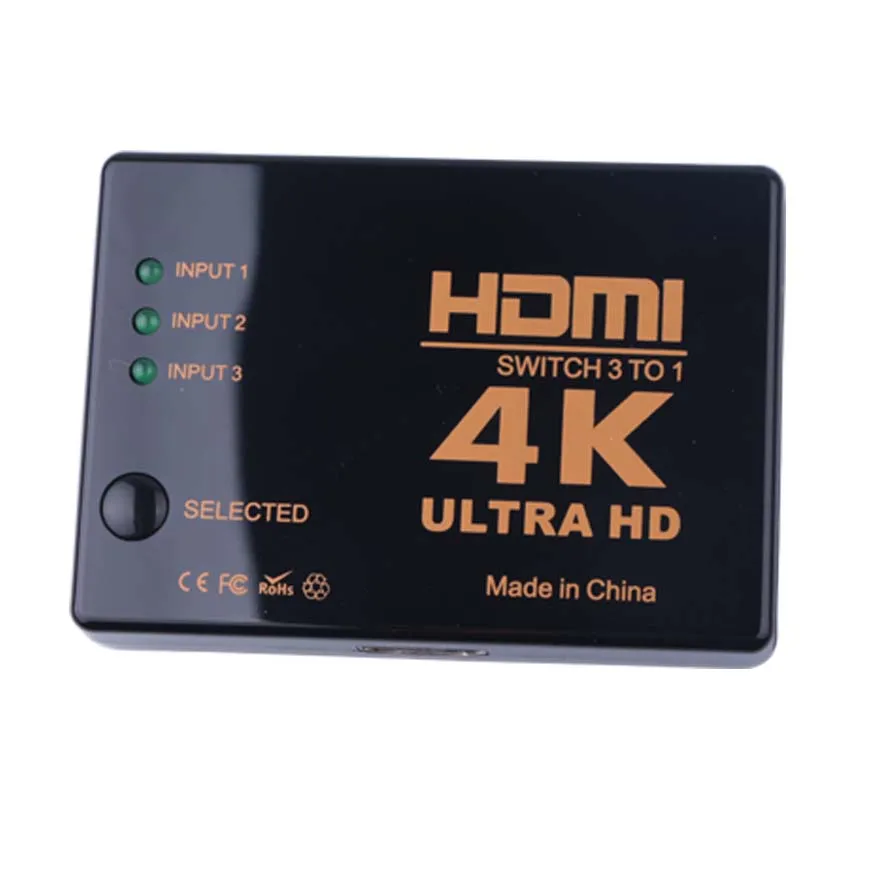 Elitooop 4K * 2K 3 входа в 1 выход HDMI Коммутатор концентратор сплиттер тв переключатель