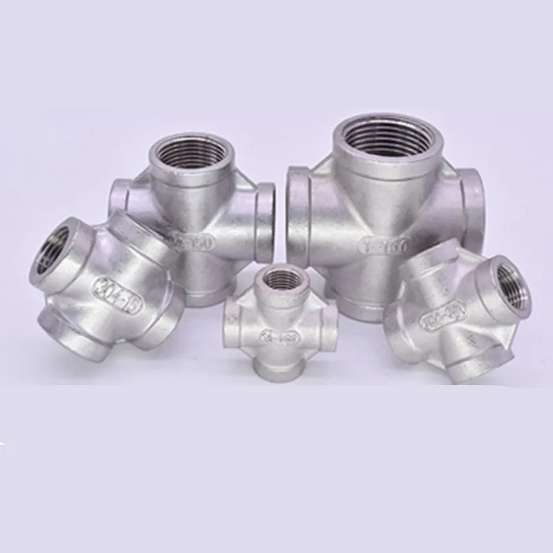 Нержавеющая сталь 304 1/" 1/4" 3/" 1/2" 3/" 1" 1-1/" 1-1/2" женский BSP резьбовой фитинг для трубы 4 способ равный перекрестный разъем SS304
