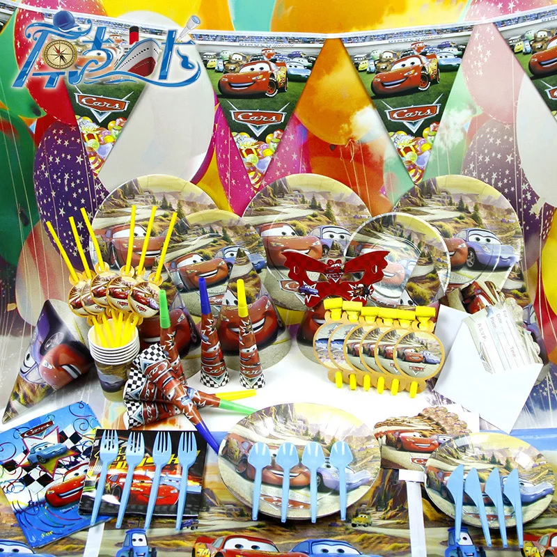 78pcs/set 6 Kid's Baby Birthday Theme Party Decoration Little Girl Boy Child Supplies Car For | Дом и сад