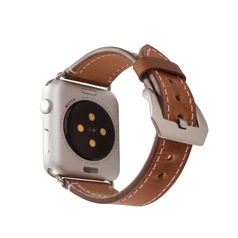 Avitalk из натуральной яловой кожи ремешок для наручных часов iwatch 42 мм 38 версия