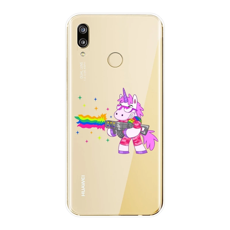 Cute Kawaii Unicorn Silicone Phone Case For Huawei P10 P20 P8 P9 Lite 2017 Pro Plus P Smart Mini Soft Back Cover | Мобильные