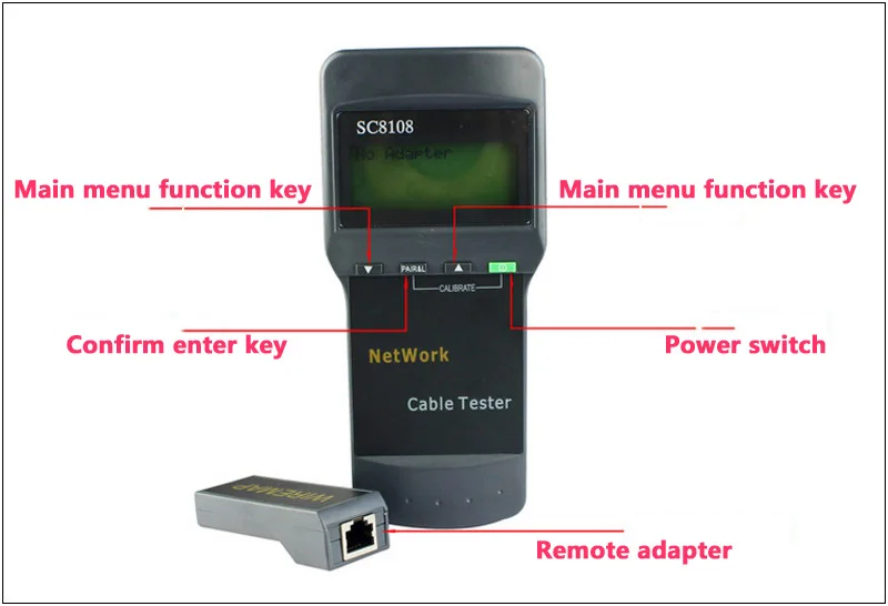 Original SC8108 network cable tester check line Breakpoints length rangefinder line finder detect 5E 6E coaxial cable