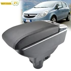 Ящик для хранения для Opel Vauxhall Corsa D 2006-2014, двухслойный подлокотник, черный кожаный двойной 2011 2012