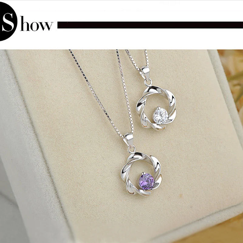 1 шт. серебряные маленькие волны с микро кристаллом циркония Коробочная цепочка в