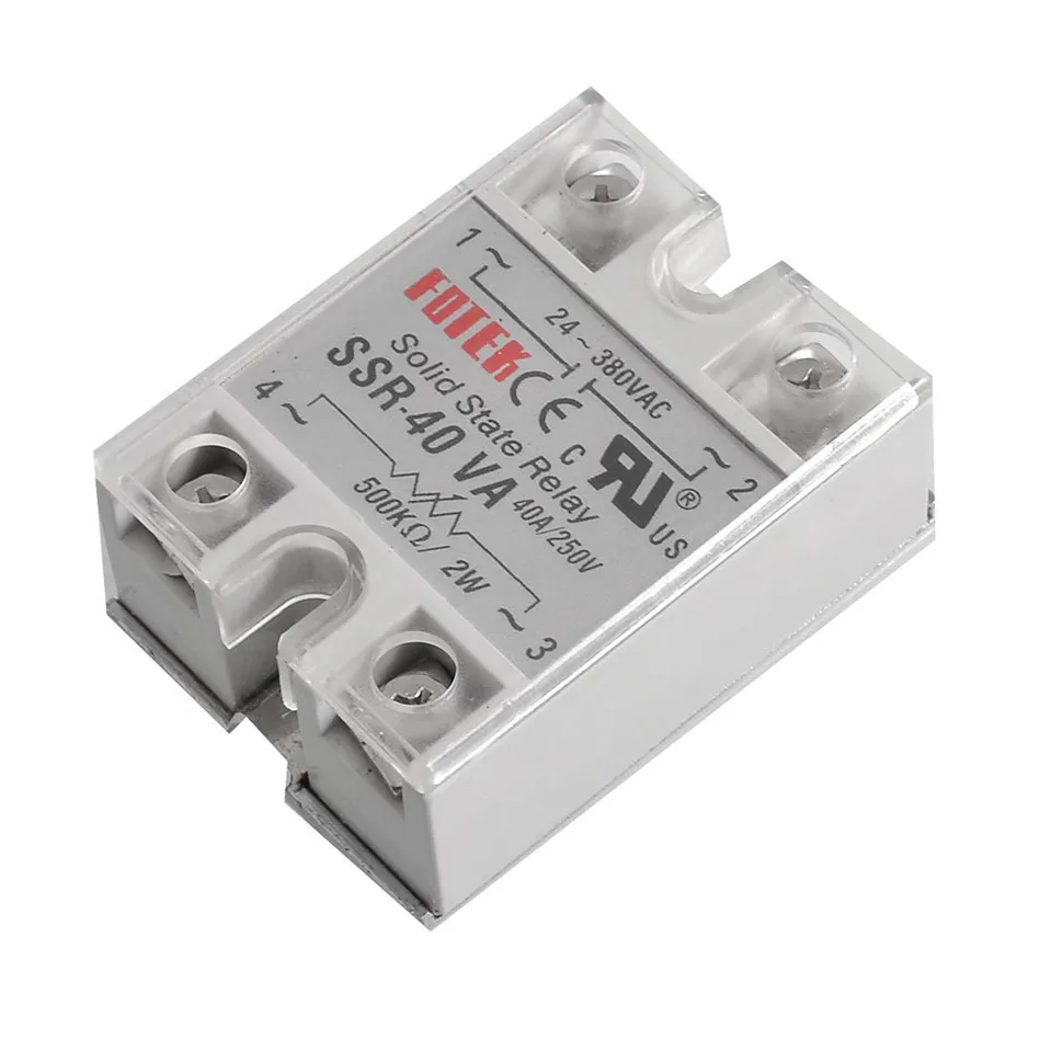 Твердотельное реле SSR-40VA 40A 470-560k ohm до 24-380V AC SSR 40VA твердотельного сопротивления
