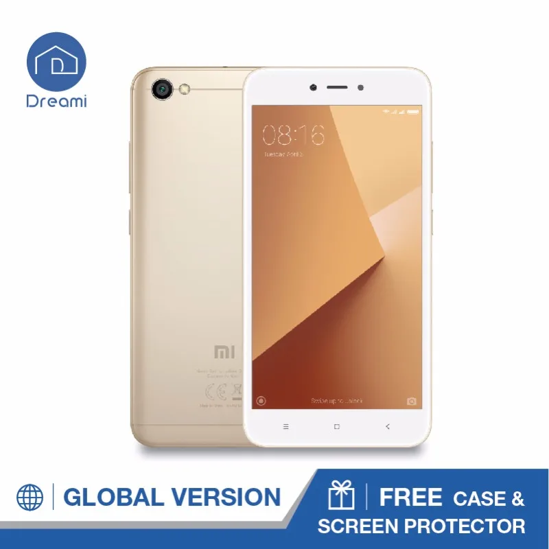 Dreami Глобальная Версия Оригинал Xiaomi Redmi Note 5A 2 ГБ 16 Snapdragon 425 4 ядра мобильного