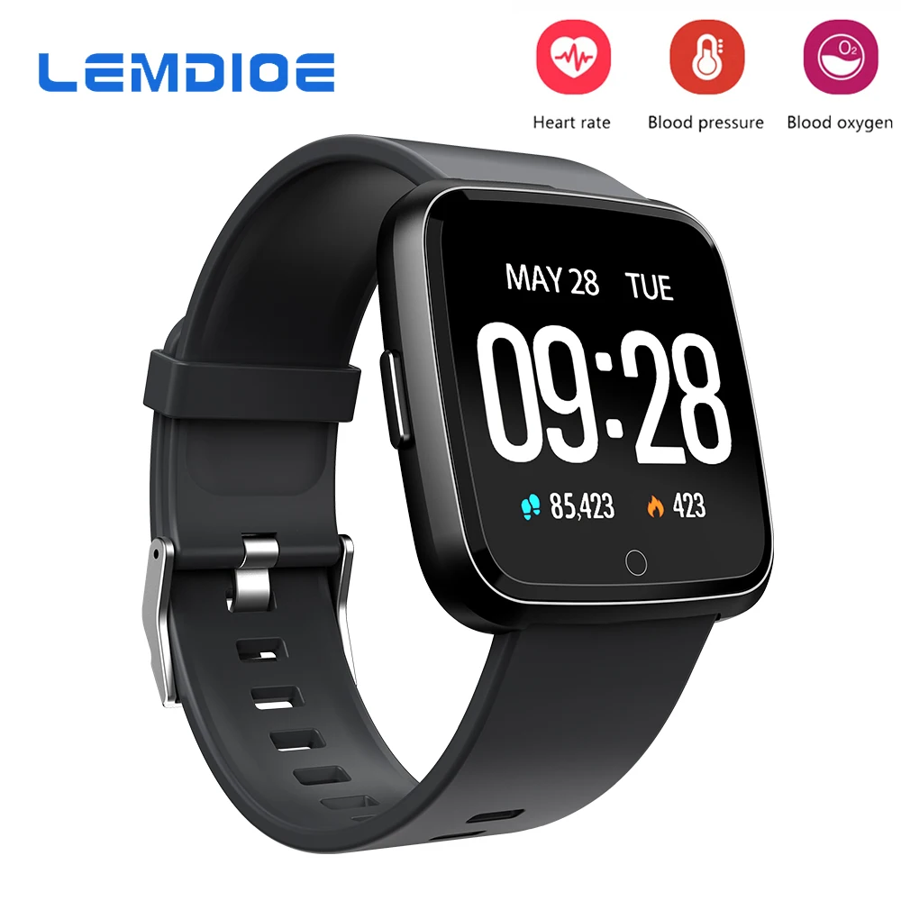LEMDIOE Sport Smart Watch IP67 Waterproof Blood Pressure Oxygen Heart Rate Monitor Smartwatch Men Women For Android IOS Phone |