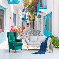 custom 3d photo wallpaper home decor romantic warm greek santorini love sea mural living room bedroom background papel de pared