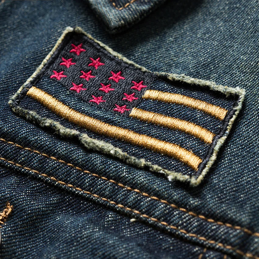 

Free Shipping New Autumn Denim Jacket Fashion Style Men's Long Men's Windbreaker Casual Cotton Jean Jacket D160