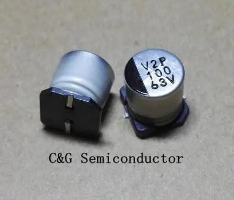 10 шт. 63 в 100 мкФ 12 5*13 5 мм 5х13 чип SMD алюминиевые электролитические конденсаторы