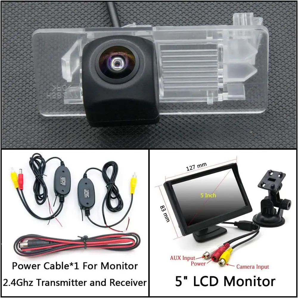 C Wireless 5inch LCD 175 градусов HD резервная камера заднего вида для VW Golf Touran Lavida/Grand Lavida Golf puls Passat B7 Wagon автомобильный монитор - Название цвета: C Wireless 5inch LCD