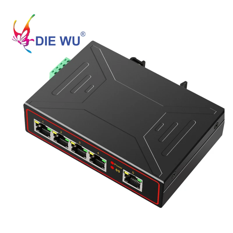 Промышленный Коммутатор Ethernet 5 портов 10/100/1000 Мбит/с гигабитный сетевой