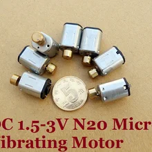 20 шт./лот 10*12 мм миниатюрный DC 1 5 V 3 Вибрация N20 мотор с медным