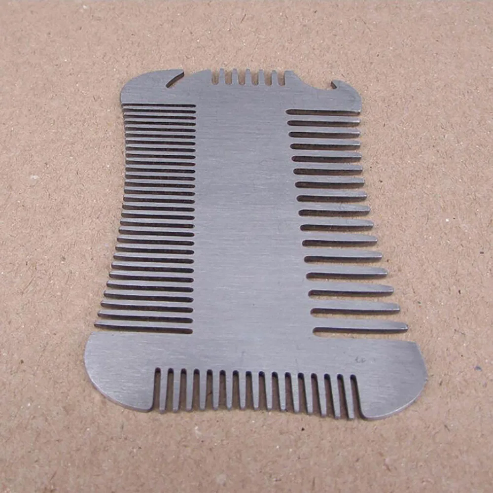 MOQ100 Многофункциональный тонкий и грубый зуб 4 стороны металлическая расческа для