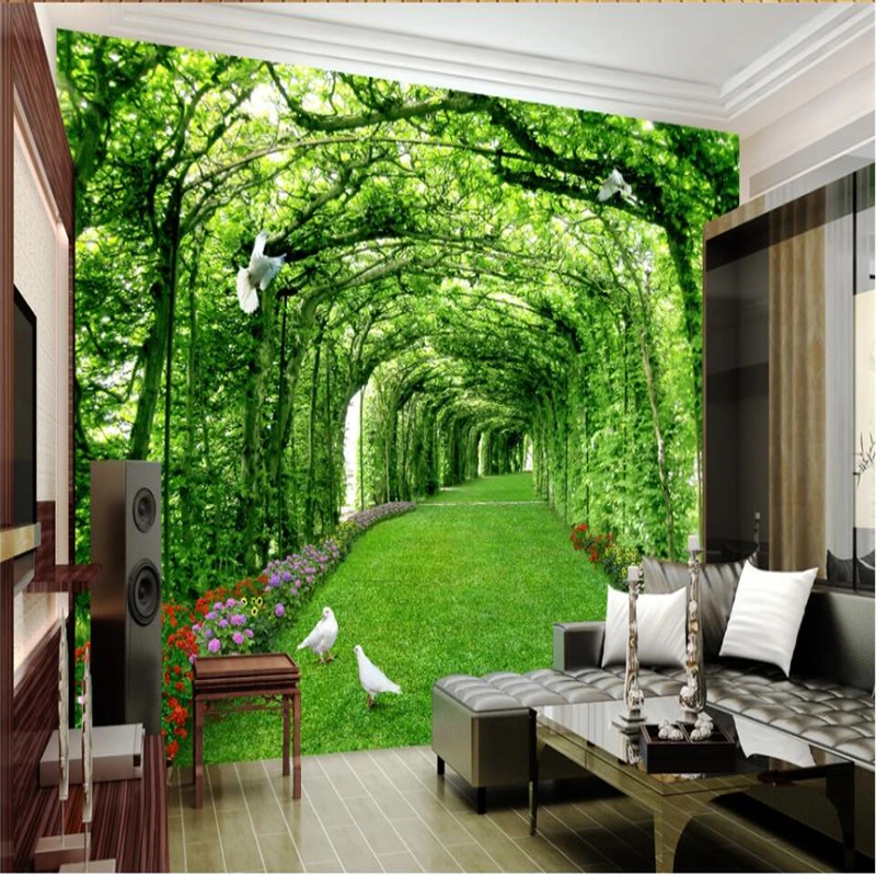 3d фон для фотосъемки с парком деревом лужайкой|papel de parede|de parede3d landscapes |