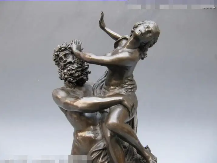 Hades Grab Persephone Бронзовая статуя телесного цвета и Художественная Скульптура Cerberus