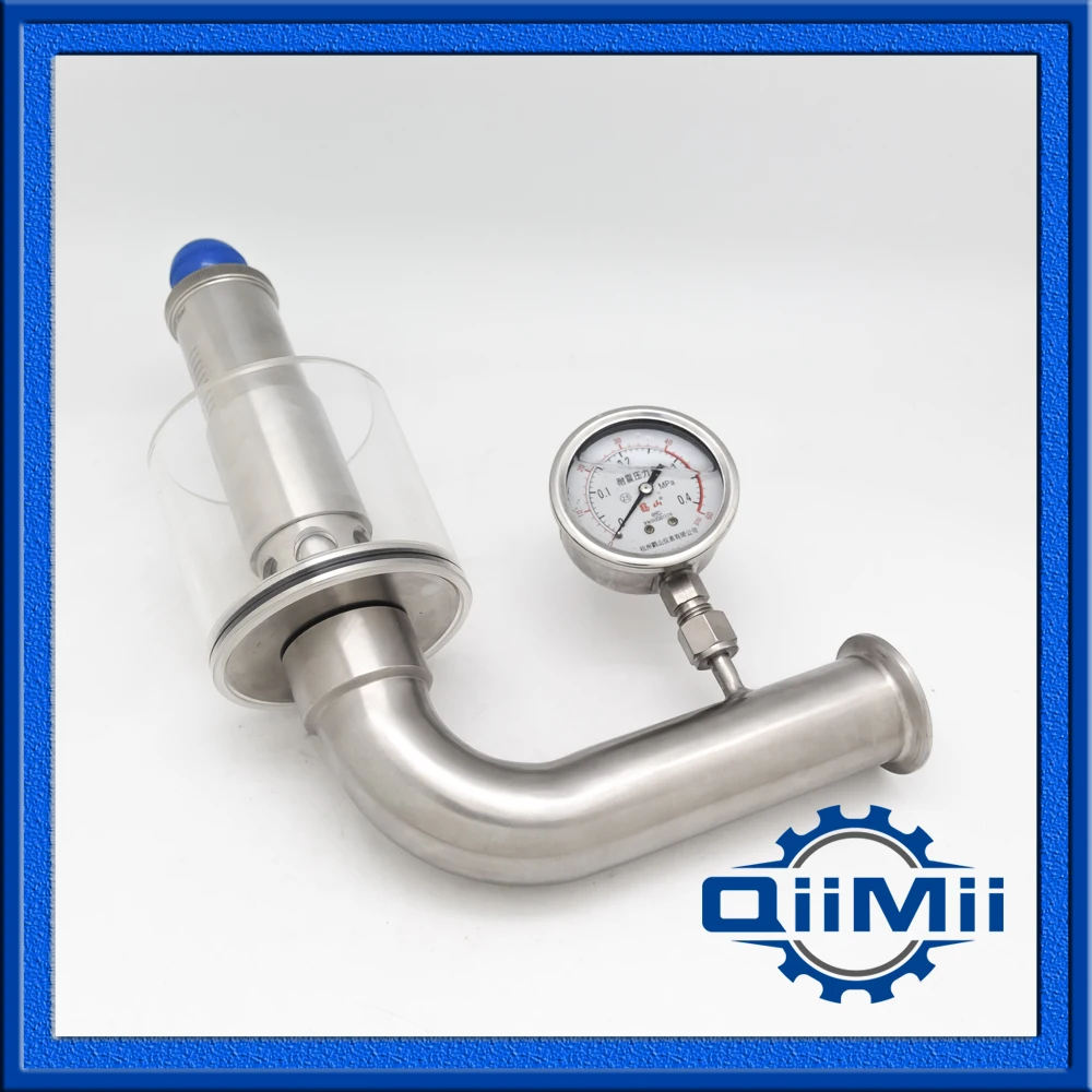 Новый санитарный клапан из нержавеющей стали 304 с манометром 1 5 дюйма тройное