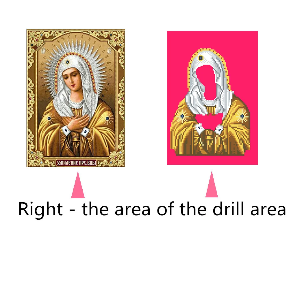 DIY 5D алмазная вышивка религиозные иконы кристальная круглая Алмазная картина